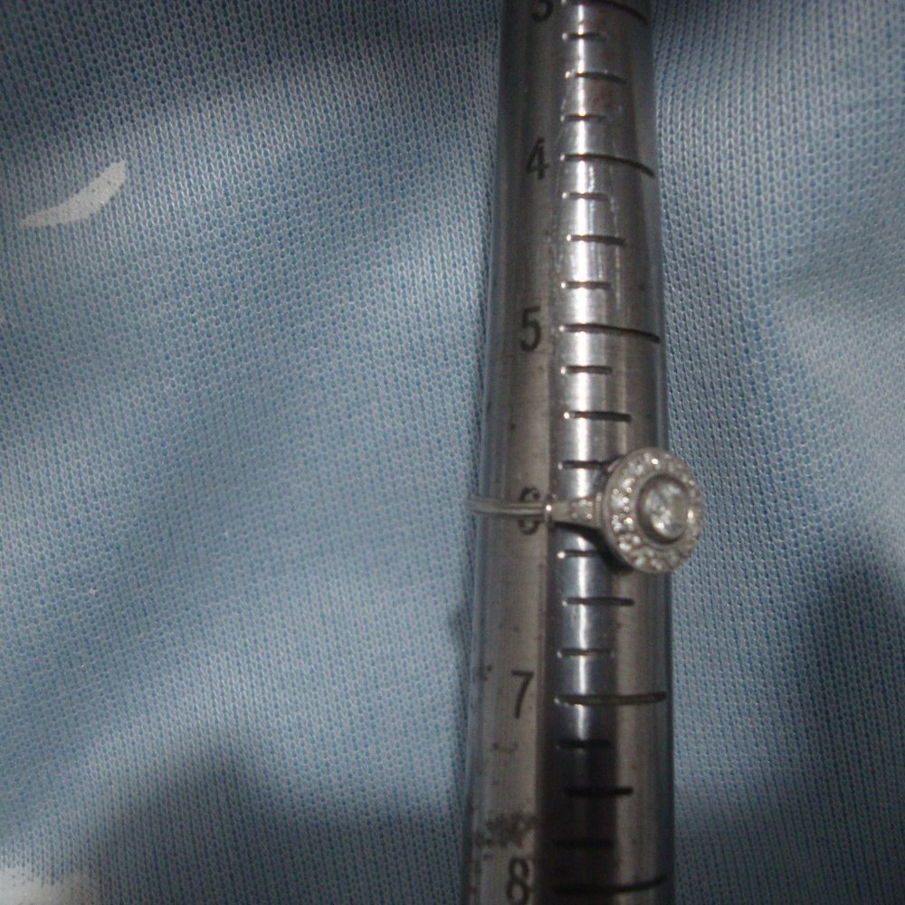 Estate Old cut diamond platinum ring size 6